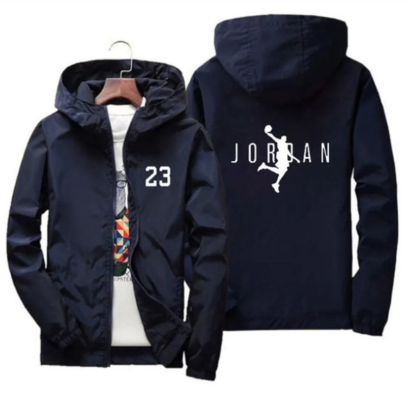 

Spring Autumn New male casual Hoodie windbreaker Jacket hip hop casual zipper jacket 23 letter print men's jacket size M-7XL
