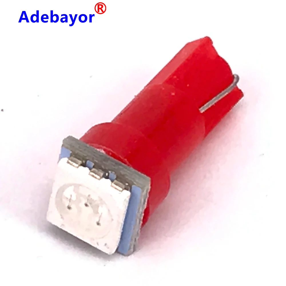 10 X Бесплатная доставка автомобиля T5 74 5050 SMD 1 светодиодный инструмент лампа