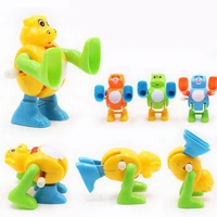 1 pc flipping turnning cartoon animal childrens mechanical clockwork novelty gag wind up educational toys for kids games