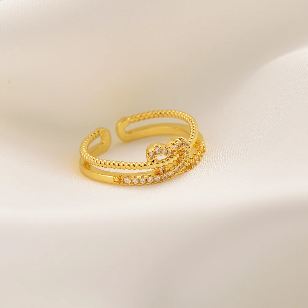 

King Women Gold Infinite Love Ladies Ring Fashion Design Fine Mosaic Geometry Exquisite Wedding Jewellery