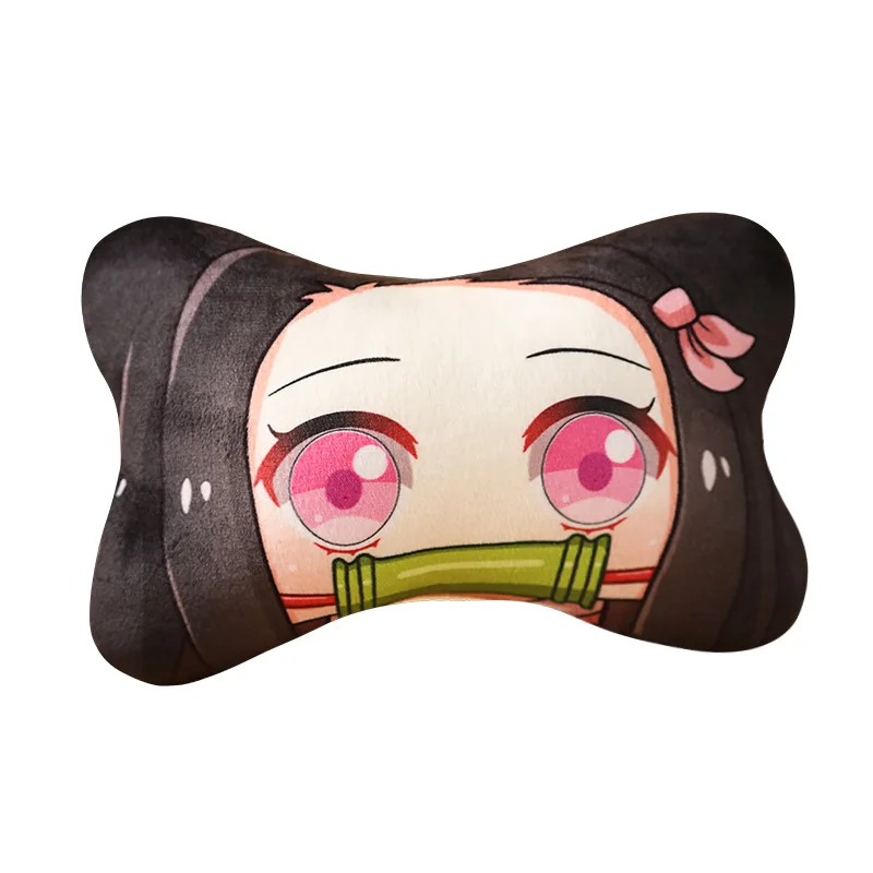 Плюшевая подушка для шеи Demon Slayer Kimetsu no Yaiba Kamado Tanjirou Автомобильный подголовник