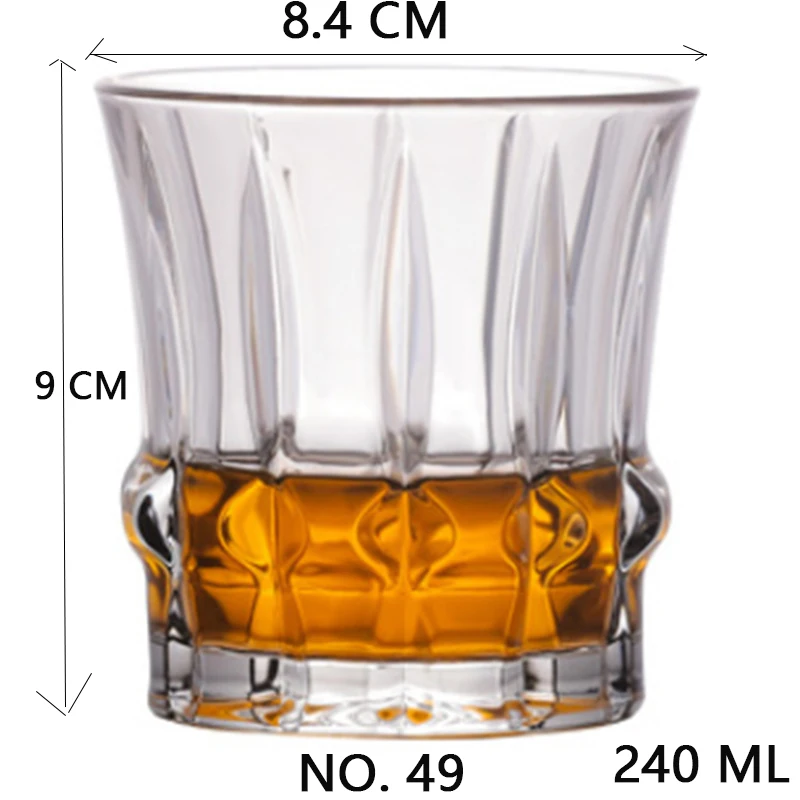 NO.49 240ML Shot Whiskey Crystal Glass Party Wedding Wine Liquor Glass Coffee Tea Cup for Beer Spirits Funny Glasses European Creative Gifts - Цвет: NO.49 240ML