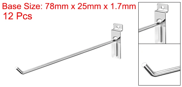 30cm 12Pcs Uxcell 8-15 шт. 10 каблуке 15 см, 20 см, 25 см, 30 см, экономпанель крюк для комната гараж витрина магазина розничной торговли Запчасти - Цвет: 30cm 12Pcs