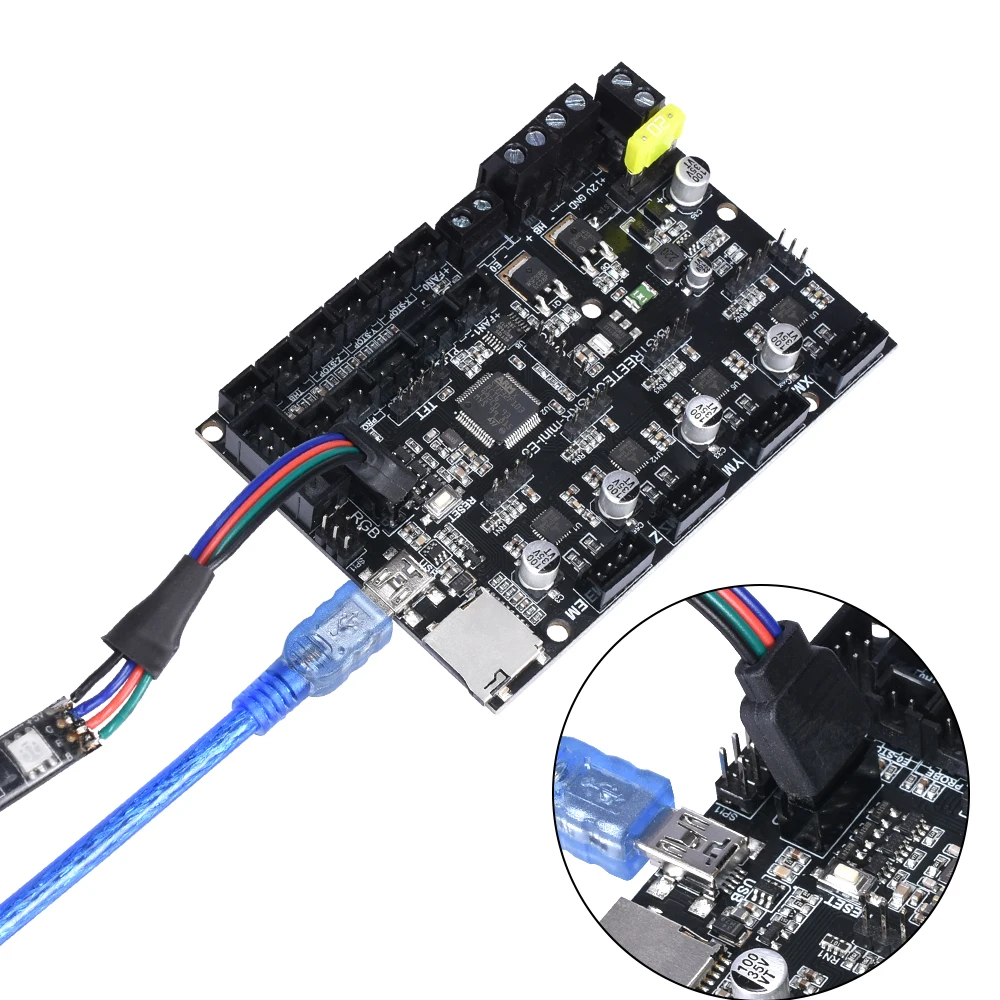 5050 5 в RGB полоса лампы красочные 10 мм ширина 60 бусины Диодная лента для SKR MINI E3 3d