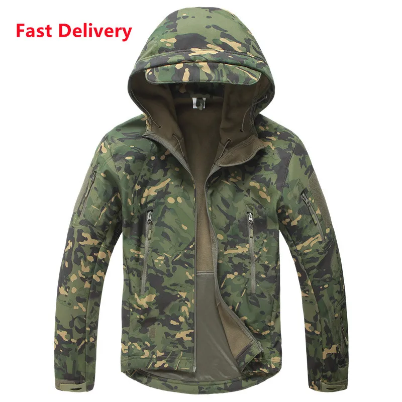 

Lurker Shark Soft Shell Military Tactical Jacket Men Waterproof Warm Windbreaker Coat Camouflage Hooded Jacket US Army Clothing