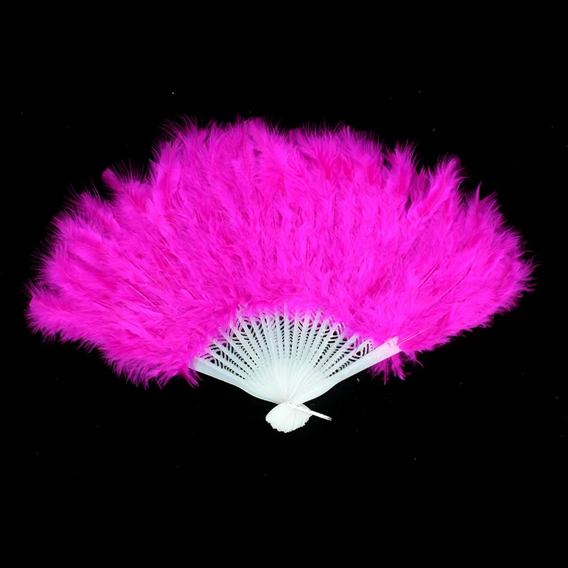 Новые вееры из перьев складные веера для танцев маскарадные костюмы женщин