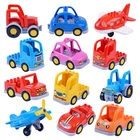 Детский конструктор Автомобиль из мультфильма, модель самолета, большой город, обучающие игрушки для детей на Рождество, трейлер грузовик трактор