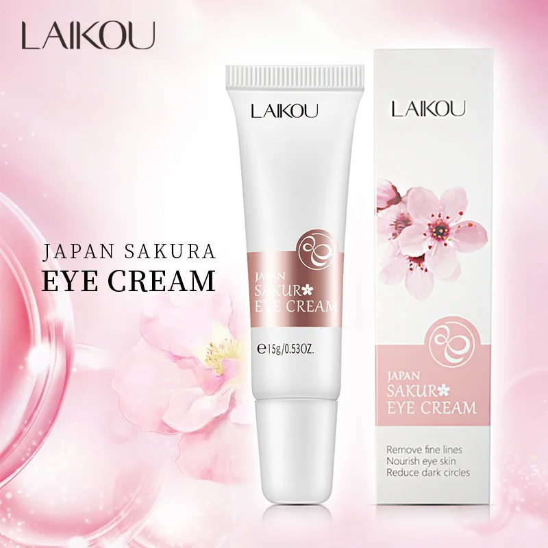 

LAIKOU Eye Cream Nicotinamide Anti-wrinkle Anti-aging Eye Serum Sakura Remover Dark Circles Anti-Puffiness Moisturizing Firming