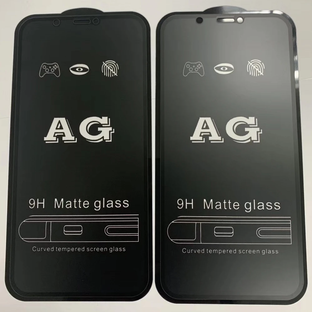 100pcs ag matte glass for iphone 13 12 mini 11 pro max xs max xr 8 7 6 6s plus se2 full cover anti fingerprint screen protector free global shipping