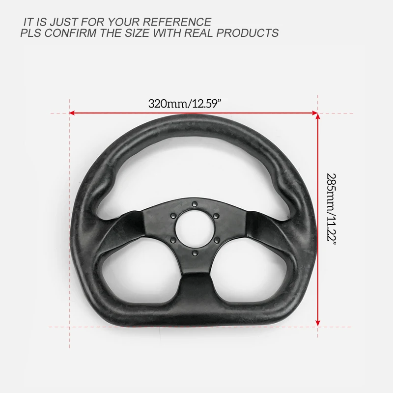 Матовое Кованое карбоновое плоское рулевое колесо (диаметр 320 мм 6 болтов 70
