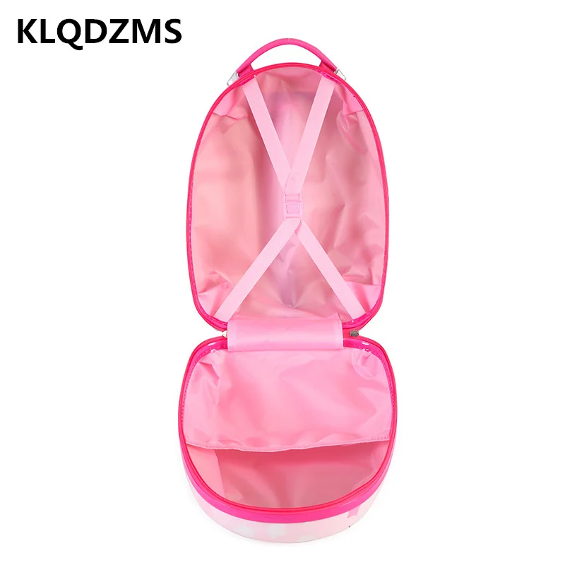 KLQDZMS  Child’s Luggage Trolley Bag 16 Inch Kids Travel Suitcase On Wheels Cute Boy Girls Carry On Cabin Suitcase
