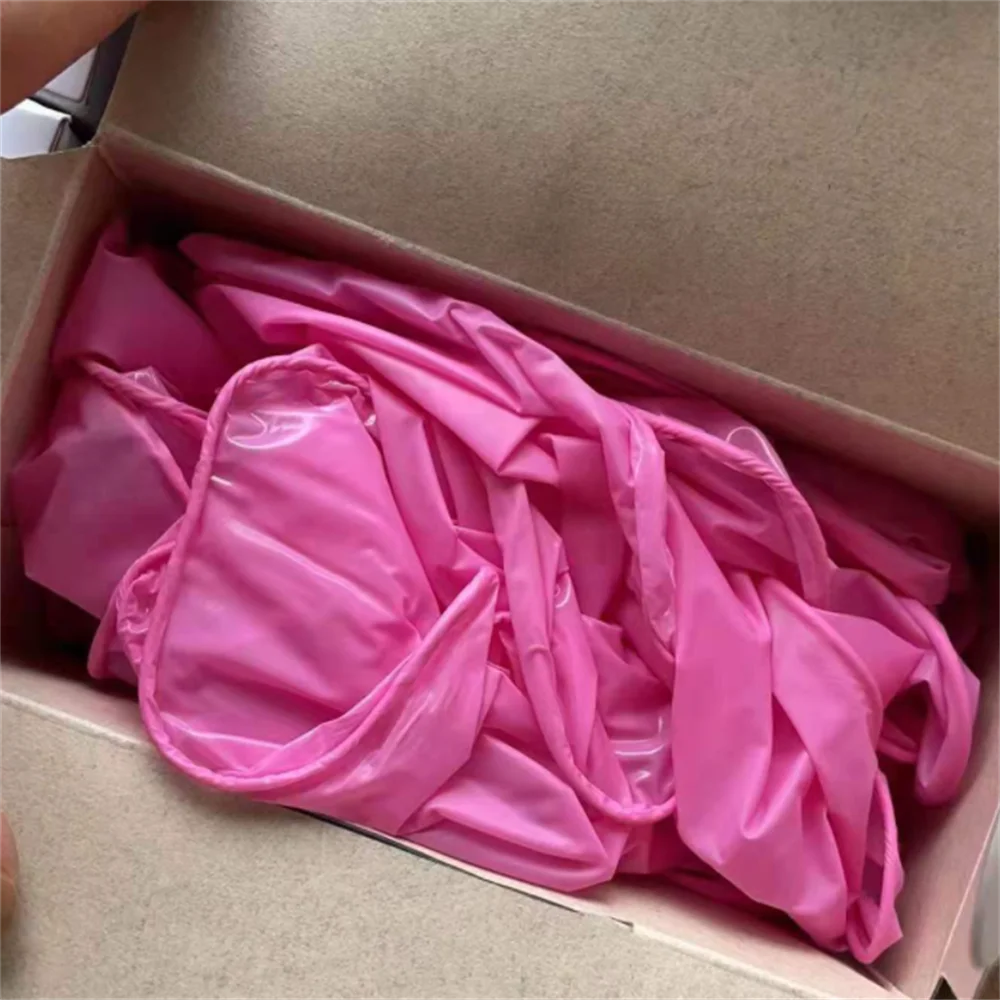 Нитриловые перчатки розовые виниловые водонепроницаемые гипоаллергенные