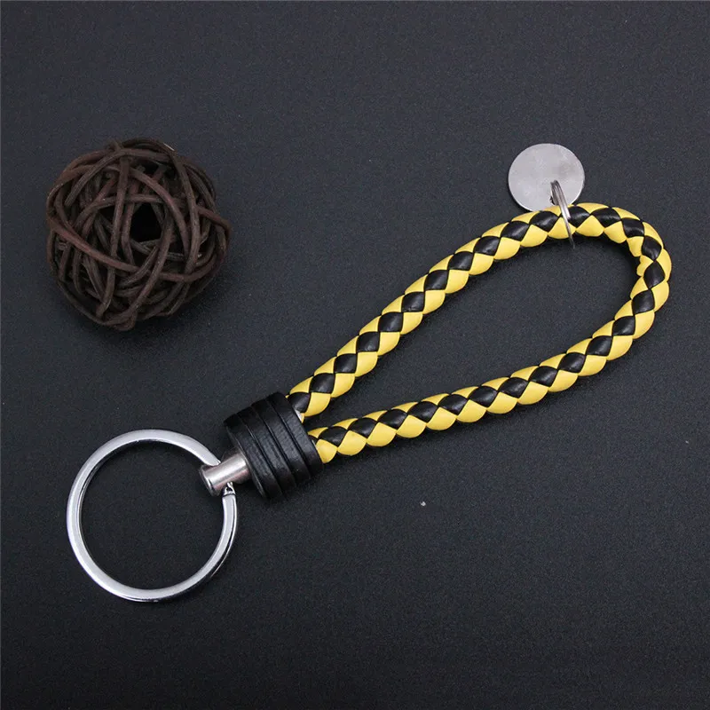 30 Цвета плетеный кожаный брелок для ключей из горного хрусталя цепочка DIY