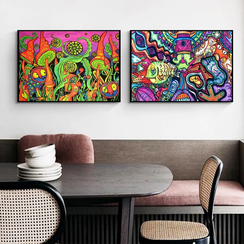 

Abstract Marine Life Picture Canvas Painting Gift Crafts Minimalist Print Wall Art Canvas Poster for Living Room Deskroom Decor
