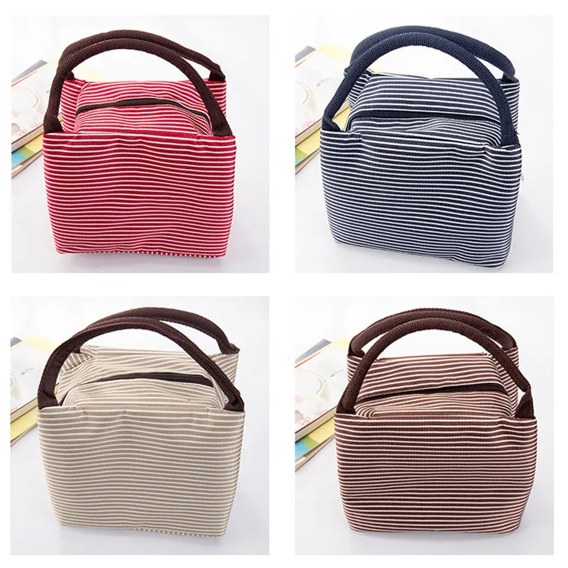 

Portable Lunch Bag For Women Men Kids Canvas Insulated Cooler Bags Thermal Food Picnic Lunch Bags Lunch Box Bag Tote Storage Bag