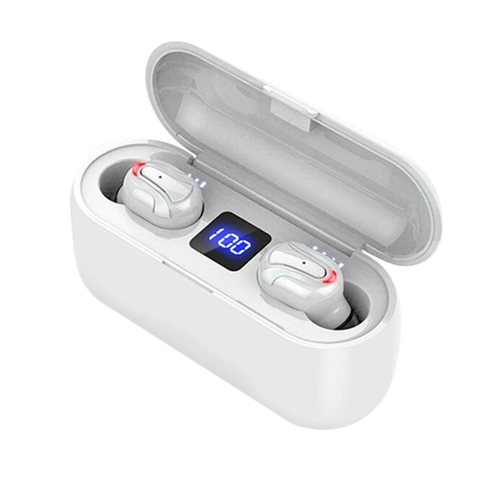 

TANOLD Wireless Bluetooth Earphones TWS 5.0 LED display Noise reduction IPX7 waterproof headset Earbuds Charging box Q32-1