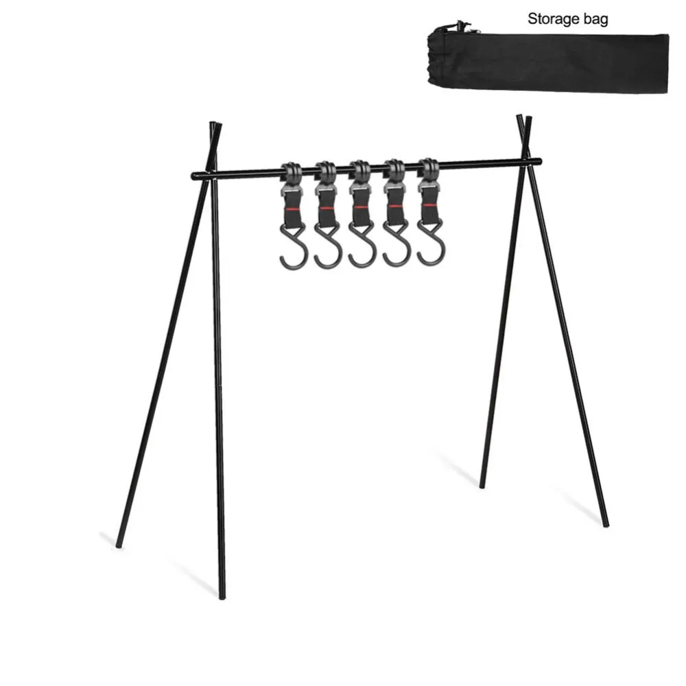 

Camping Rack Aluminum Alloy Large Portable Drying Rack Camping Light Stand Travel Triangle Rack Clothes Drying