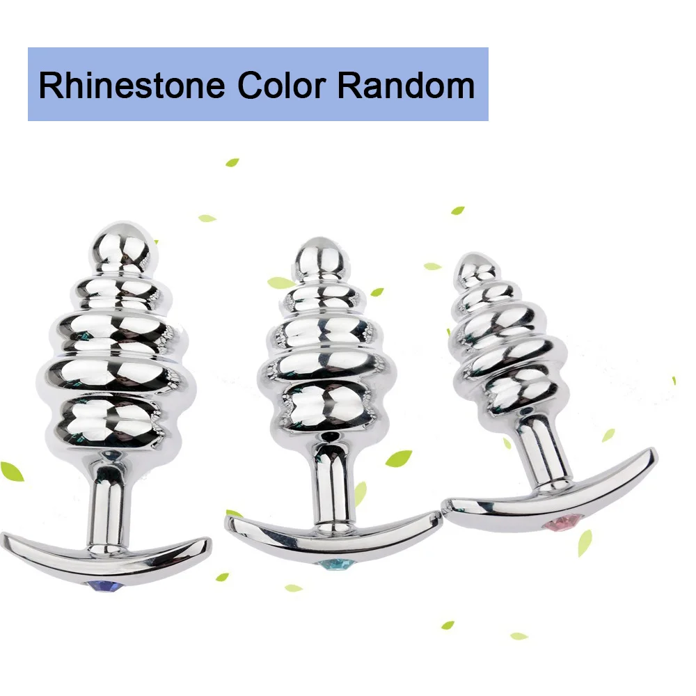 Спиральная металлическая Анальная пробка искусственная Массажная секс-игрушки