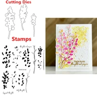 layering blooming thoughts stamp set transparent clear stamps and dies for card making diy scrapbooking crafts 2021 new arrival