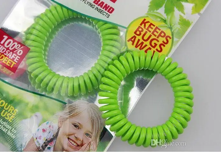 

Mosquito Repellent Bracelet Stretchable Elastic Coil Spiral hand Wrist Band telephone Ring Chain Anti-mosquito bracelet 1000pcs