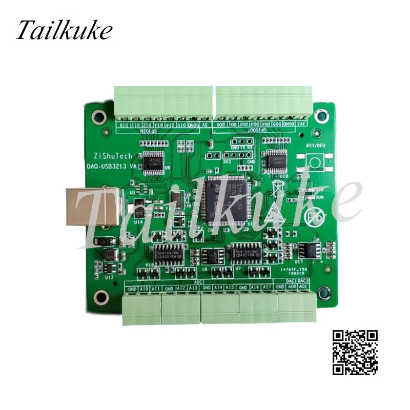 Usb карта сбора данных 10 в 8 канальная 12 битная ADC ЦАП DIO Labview Python 3213|Детали и