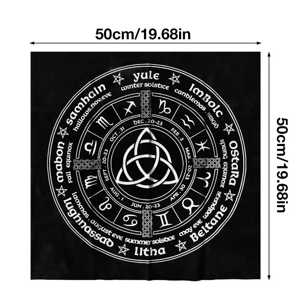 Triquetra языческие колесо года Таро карты скатерть игральные настольные игры
