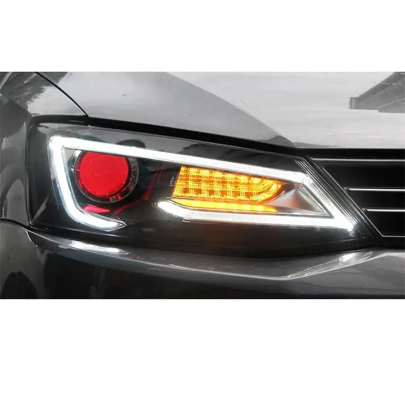 Автомобильные ходовые части Neblineros Para автомобильные Drl светодиодные фары автомобильные фары в сборе 12 13 14 15 16 17 для Volkswagen Sagitar