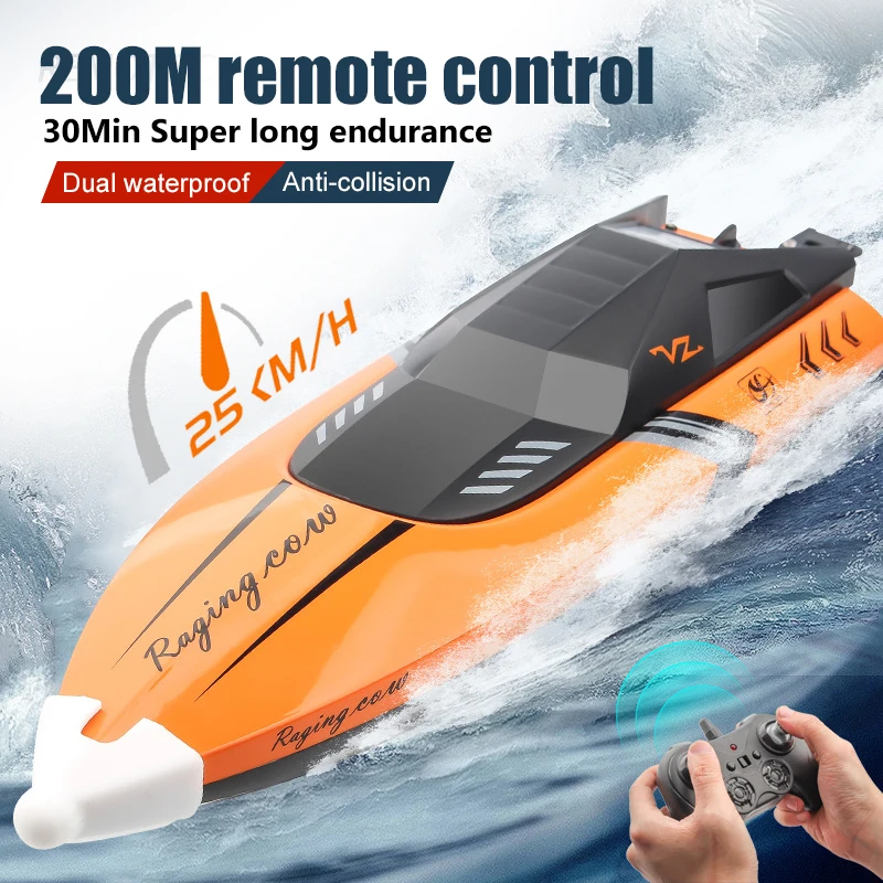 

Remote Control Boat 2.4g Rc Boats 25km/h High Speed Speed Boat Dual Waterproof RC Racing Boat Anti-collision Rc Ship Kids Toy