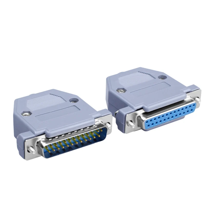250 шт./лот DB25 25Pin Штекерный/гнездовой Соединитель с пластиковой крышкой капюшона