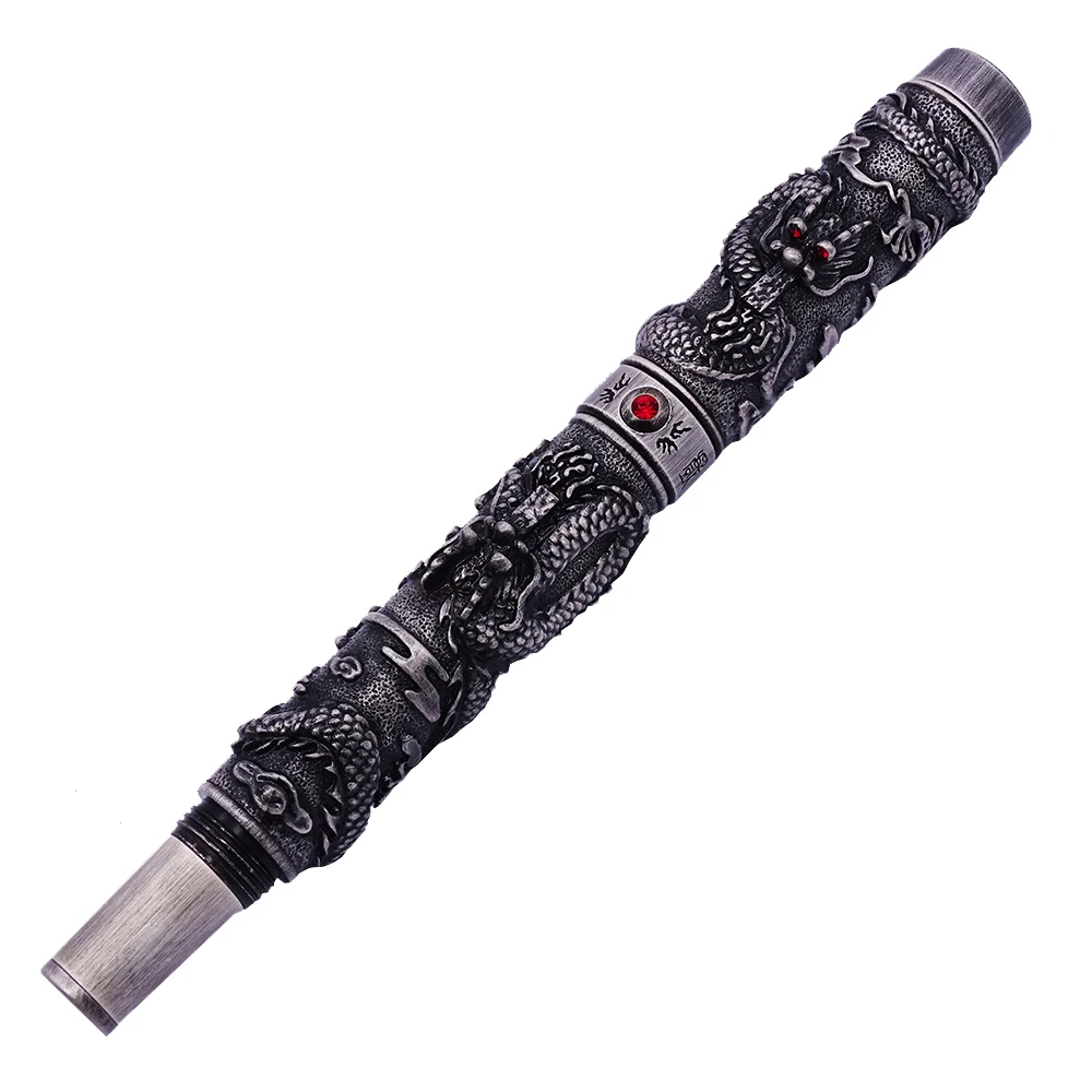 Jinhao винтажная Роскошная перьевая ручка двойная играющий Дракон жемчужина