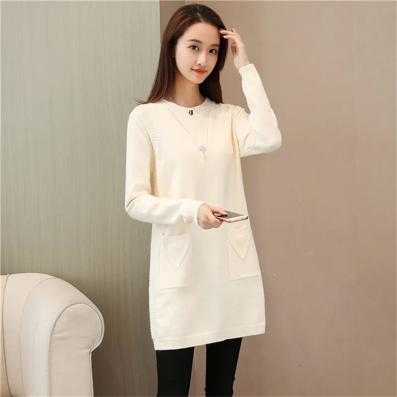 Свободные свитера для женщин 2019 осень зима теплый джемпер пуловер плюс бархат