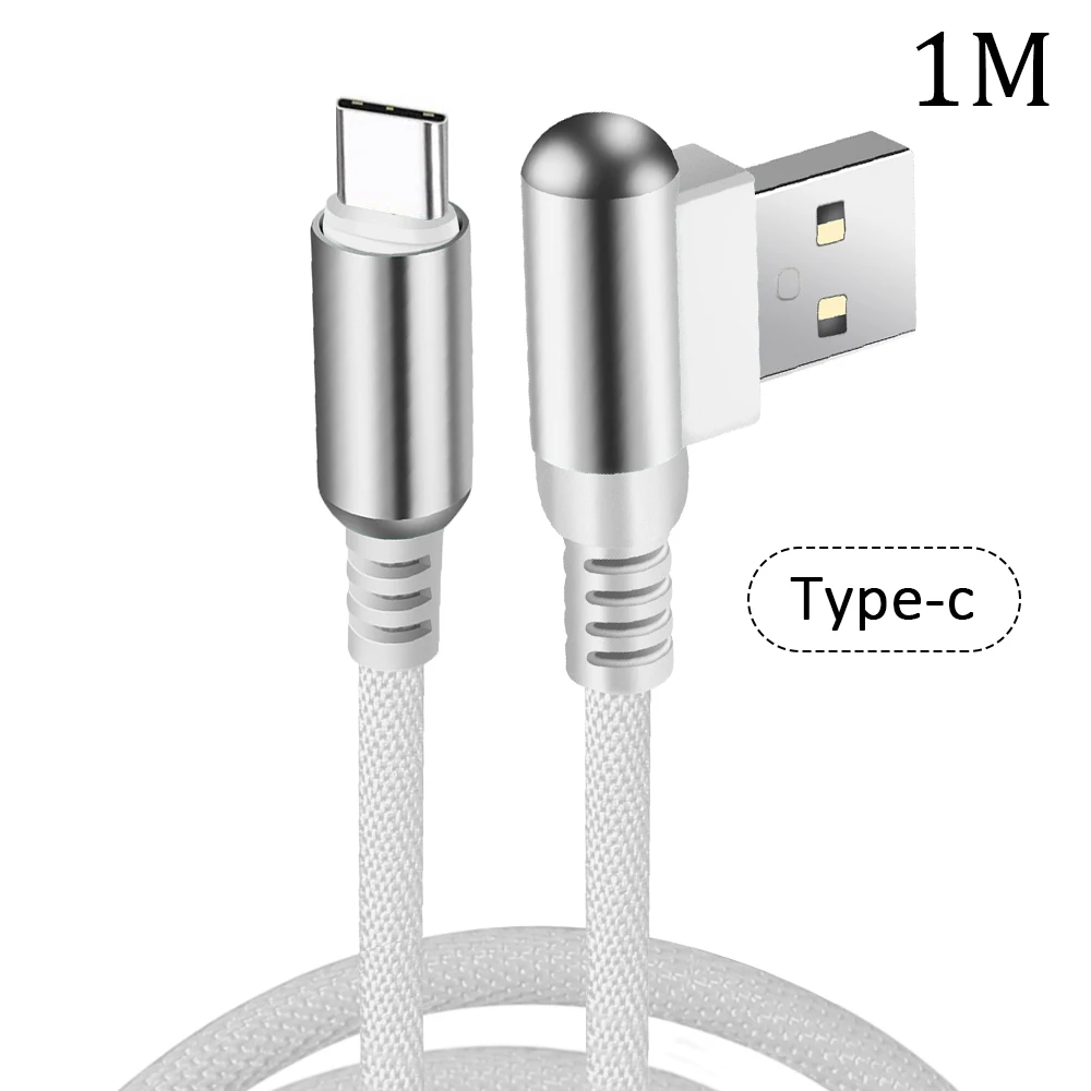 TypeC-White Type C USBC кабель для быстрой зарядки type-C Micro USB C для iOS локтевой кабель для зарядки мобильного телефона высокоскоростной передачи данных - Color: TypeC-White