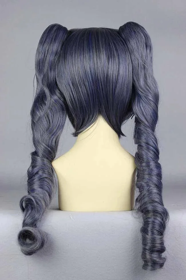 Прическа для косплея черного Батлера длинные фиолетовые волнистые волосы