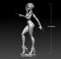 124 75mm 118 100mm resin model kits steel bone girl figure sculpture unpainted no color rw 367