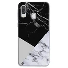 FunnyTechЧехол для Samsung Galaxy A40 l комбинированный чехол с мраморной текстурой