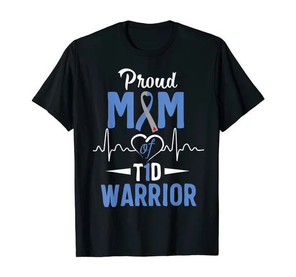 

T1D Proud Mom Diabetes Awareness Type 1 Insulin Pancreas T-Shirt