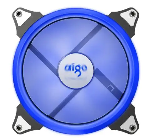 140mm blue Aigo Аврора вентилятор 140mm/14 см светодиодное светящееся кольцо в форме сердца из солнечные очки моды, солнечные очки 12V 3pin+ 4pin Настольный ПК компьютер Вентилятор Cooler бесшумный корпус вентилятора - Цвет лезвия: 140mm blue