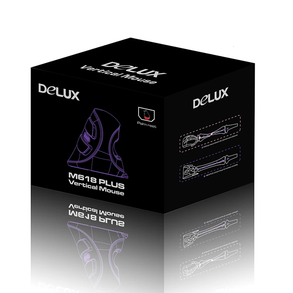 Delux Gamer Gaming T9X механическая клавиатура мышь комбинированная профессиональная Проводная клавиатура с одной рукой M618 Plus RGB вертикальная мышь