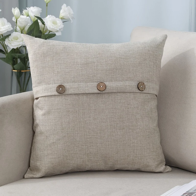 

2 Pcs Christmas Decorative Linen Throw Pillow Covers Cushion Case Vintage Farmhouse Pillowcase For Couch Sofa Bed
