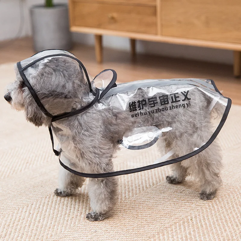 

Transparent Dog Raincoat Reflective Strip Jacket Hoodies Waterproof Clothing Pet Summer Clothes For Small Dog Chihuahua Teddy