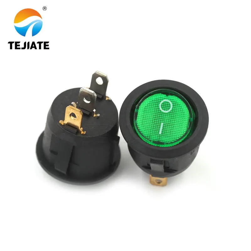5PCS Ship Type Power Switch Boat Shaped Round Rocker 2/3/4 Feet Red/Green/White/Black Press button 6A 250V Open Hole 20MM | Обустройство