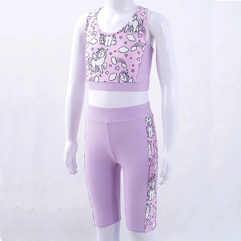 Спортивный костюм с мультяшным принтом лошади одежда для йоги и тренировок