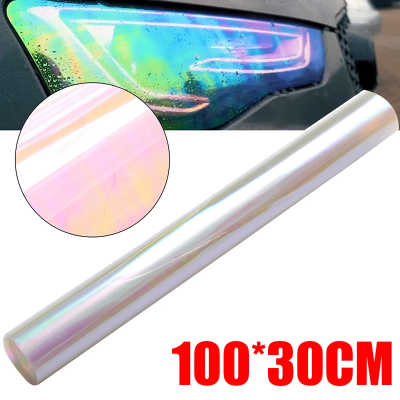 100x30CM Auto Headlight Film Transparent Hologram Car Fog Taillight Tint Film Chameleon Oil Slick for Auto Light Styling 100x30CM Auto Headlight Film Transparent Hologram Car Fog Taillight Tint Film Chameleon Oil Slick for Auto Light Styling