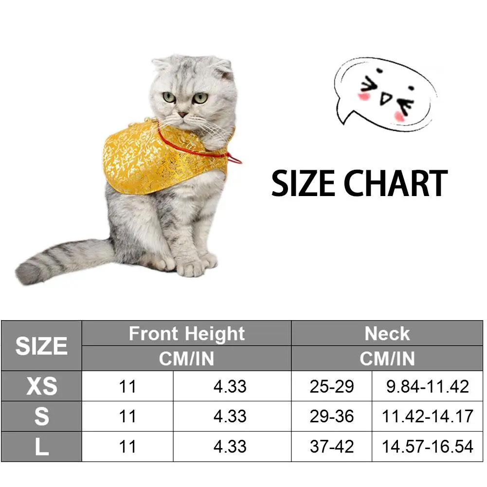 Новогодний плащ для питомца кота праздничный костюм платье династии Тан с