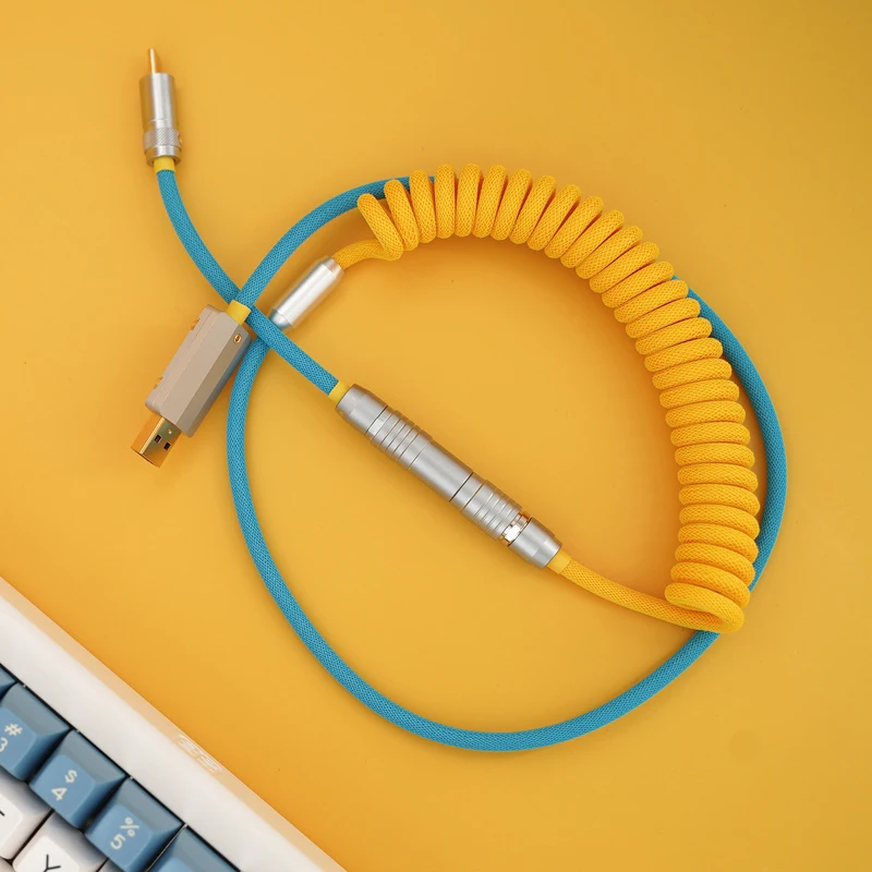 

Механическая клавиатура GeekCable с ручным управлением, кабель для передачи данных GMK тема SP Keycap Line Little Bee, Удлинительный кабель Type-c Micro