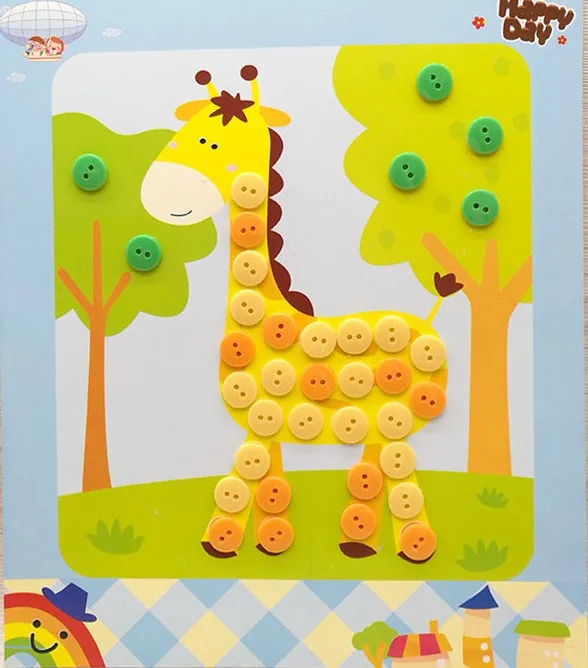 Кнопка живопись детей ручной работы детский сад творческий DIY игрушка паста