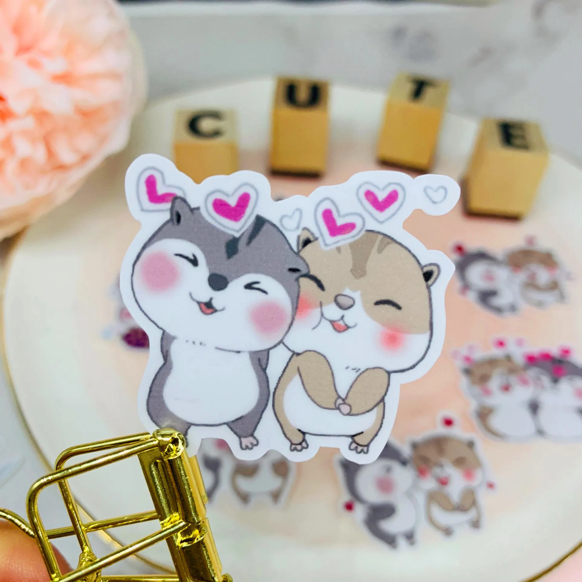 32-дневная Милая мультяшная наклейка для хомяка сделай сам альбом скрапбукинга