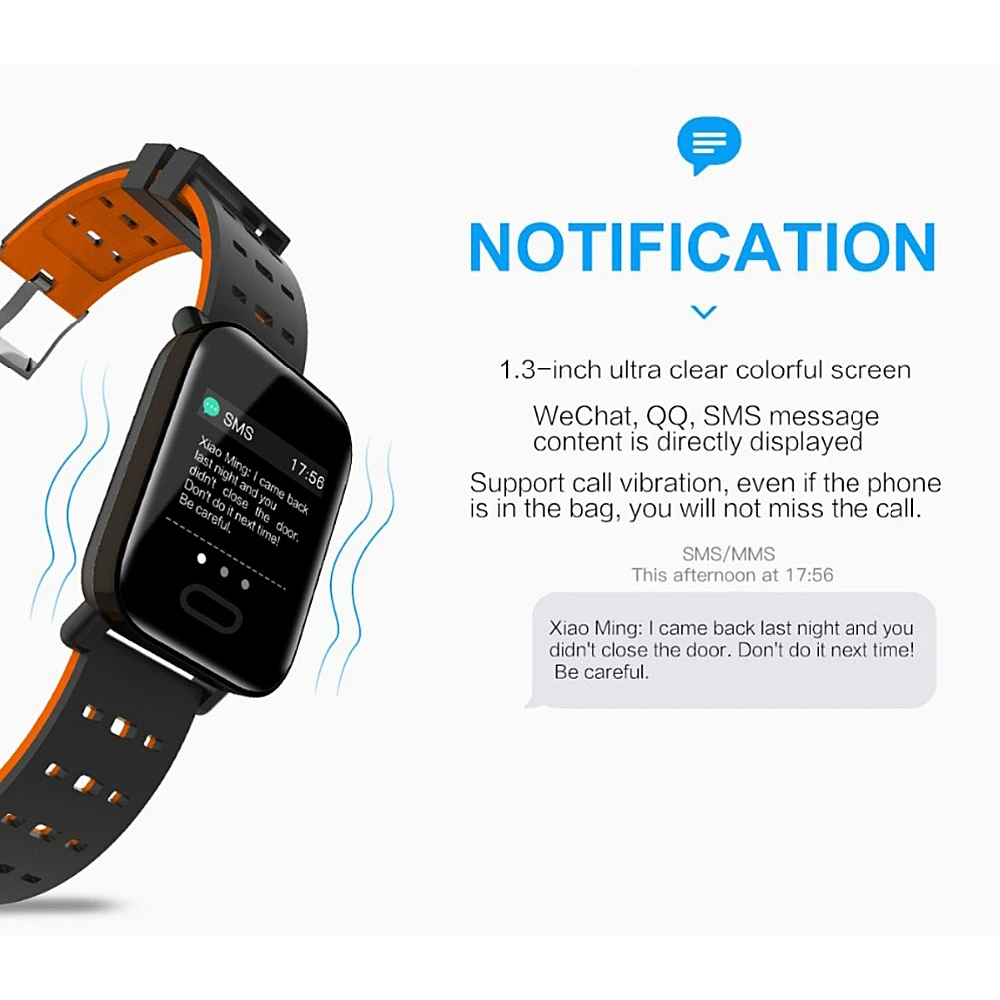 

A6 Smart Band Fitness Tracker Smart Watch Sport Smart Bracelet Heart Rate Blood Pressure Smartband Monitor Health Wristband