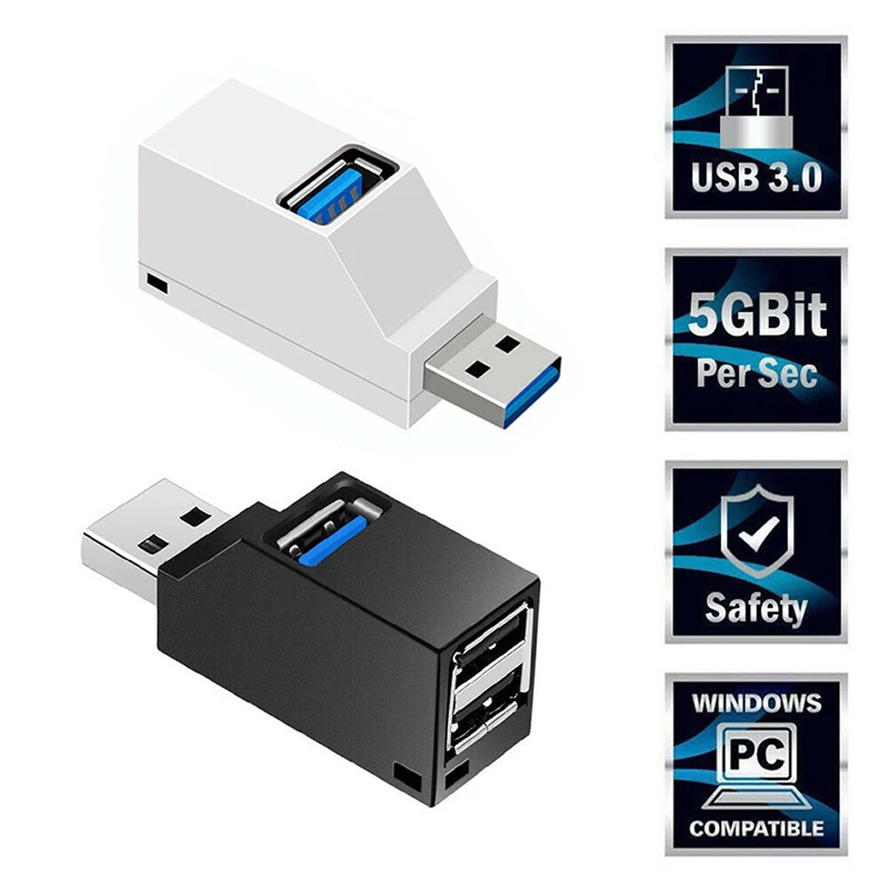 Разветвитель USB 2 0/Mini 3 0 порта удлинитель высокая скорость usb-хаб для ПК ноутбука