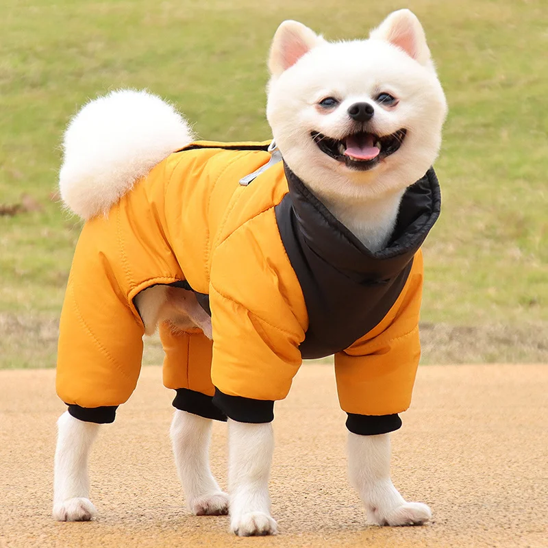 

Waterproof Dog Down Coat Thicken Winter Clothes Warm Jacket Yorkies Pug Bichon Jumpsuit Jogging Overalls dogs pets clothing